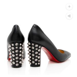 Christian Louboutin Marimalus studded block heel pump in 37.5.